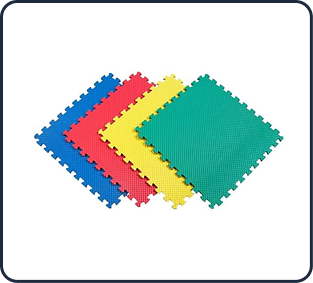 Colorful foam puzzle mats.