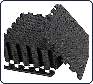 Black diamond rubber mats.