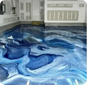 Metallic epoxy flooring