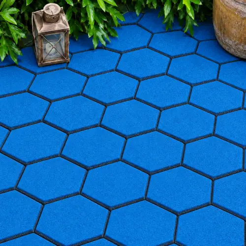 Hexagon Pavers rubber Flooring