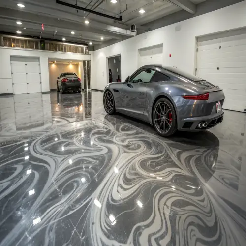 Metallic Marble Effect Epoxy Flooring